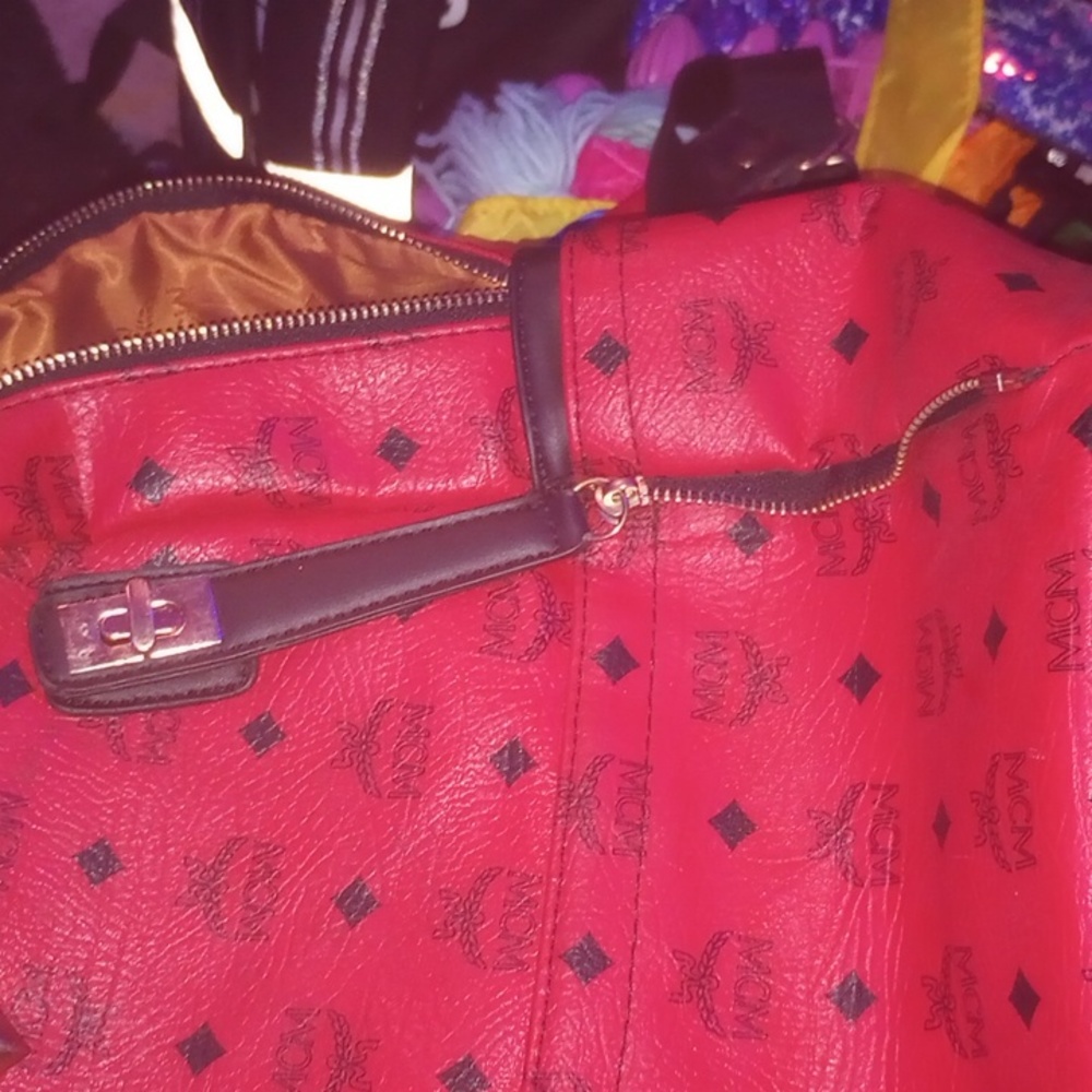 Mcm Red Backpack - image 6